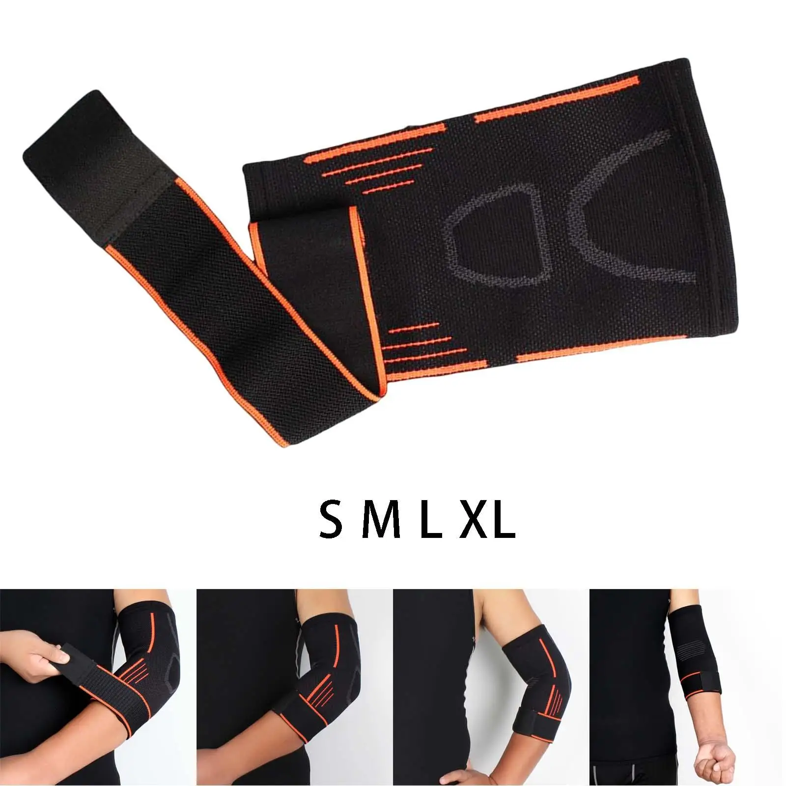 Elastic Elbow Brace Arms Support Wrap Breathable Protector Nylon Compression Sleeve for Tennis Adult Workout Skating Youth