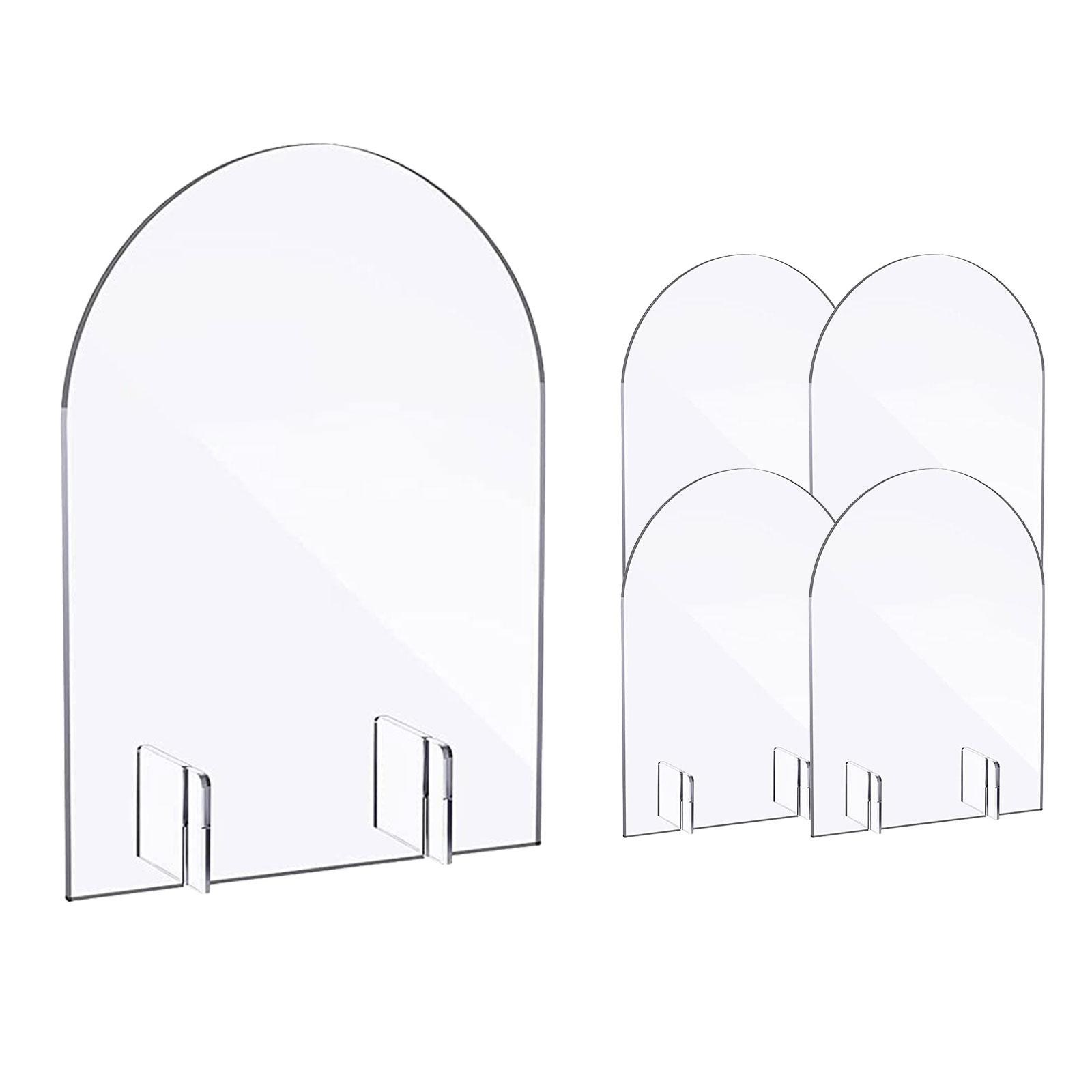 Clear Arch Acrylic Sign with Stand Table Numbers Stand Ornaments DIY Blank Plate