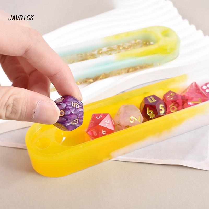 Dice Storage Silicone Mold Resin Dice Organizer Holder Mold DND Dice Box Mold Crystal Epoxy Mold for DIY Home Decor