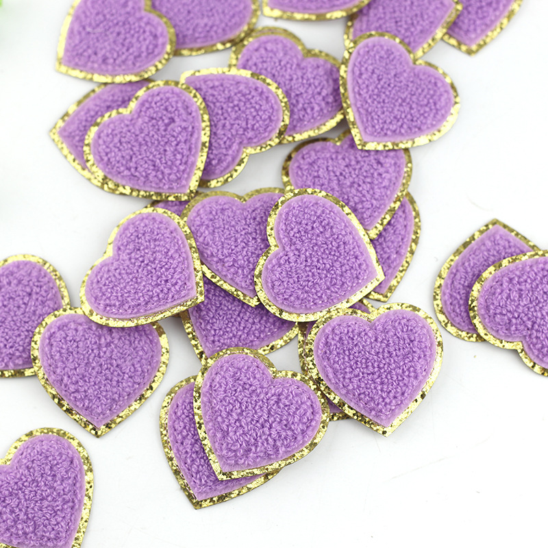 6 Teile/los Herzen Handtuch Chenille Gestickte Patches Eisen Auf Patches Für Kleidung Nähen Auf Applikationen Für Kleidung Katzen Diy Abzeichen – Detail 9