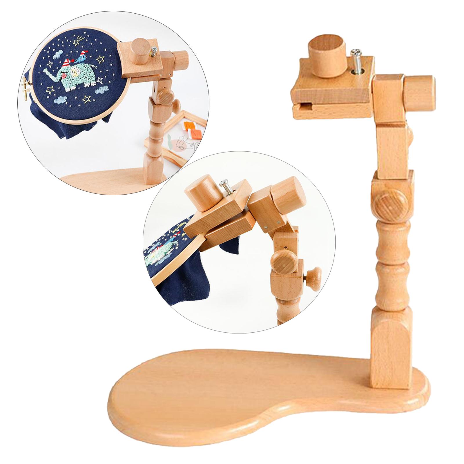 Cross Stitch Hoop Holder Rack Tool Turned DIY Art Craft Supplies Rotation