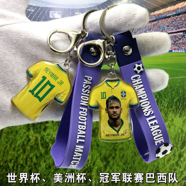 Football Cup Star Athlete's Sport Shirt 3D Silicone Doll Keychain Soccer  Fan Ronaldo Neymar Mbappé Jersey Pendent Keyring Gift - AliExpress