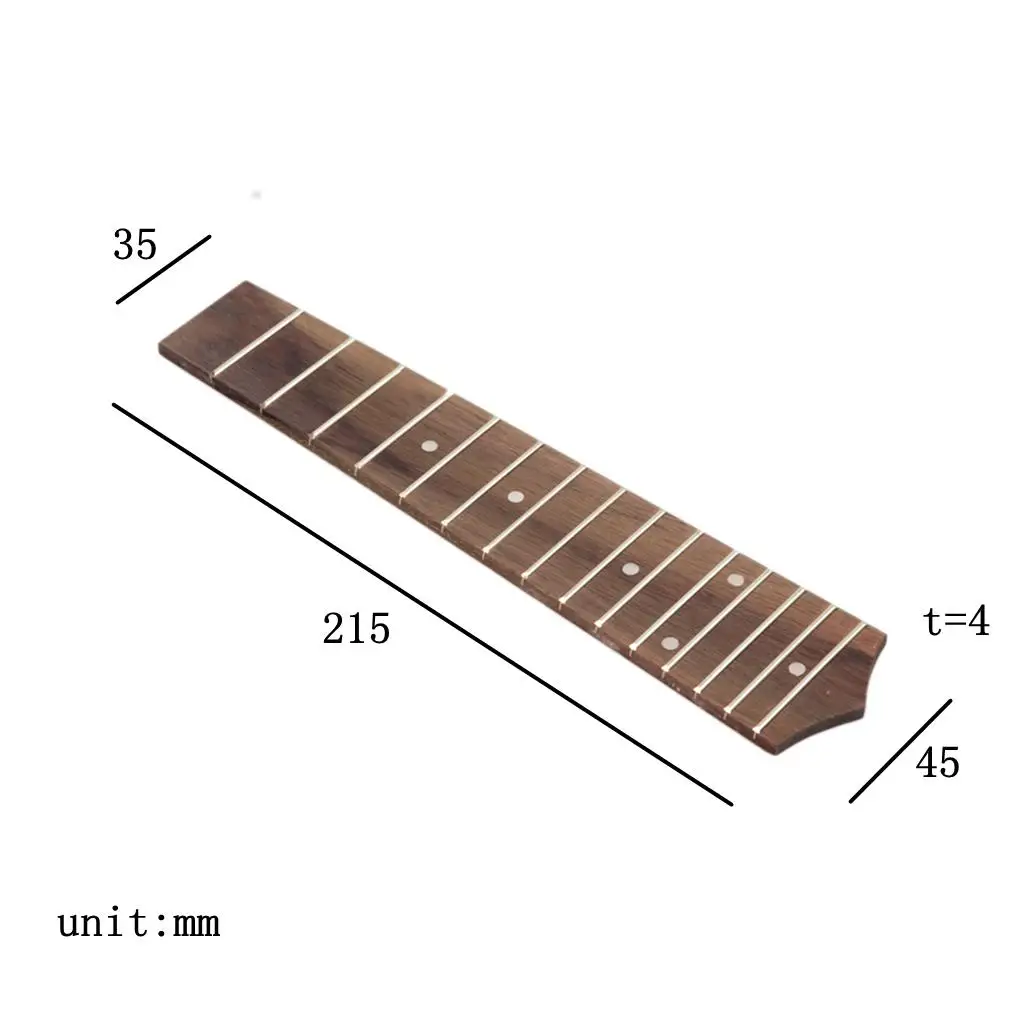 2 Pieces 15 Frets Soprano Ukulele Fretboard DIY Musical Instrument Parts