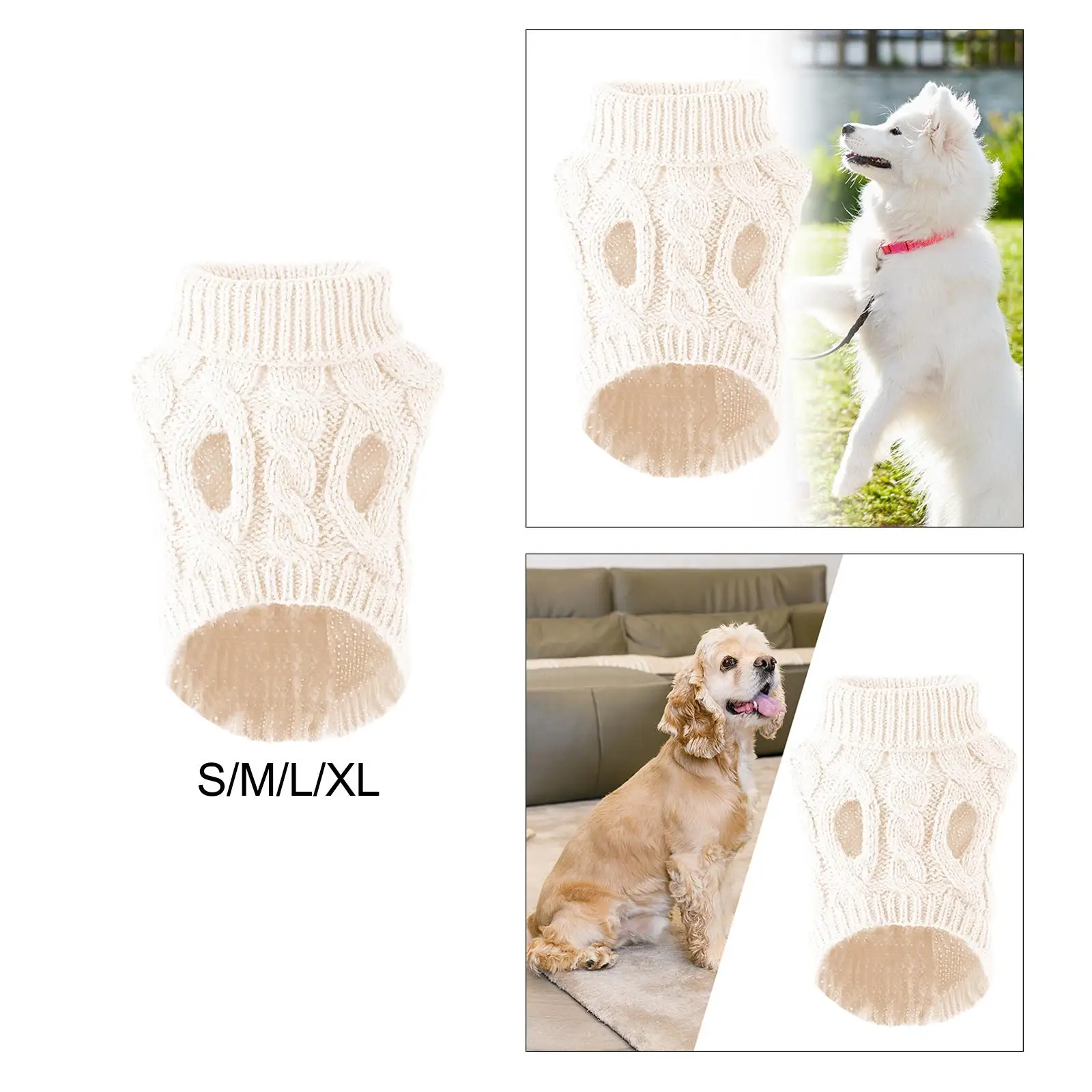 Dog Winter Sweater Training Warm Hiking Soft Comfortable Knit Puppy Sweater Knitted Pet Puppy Clothes for Small Medium Dogs Cats