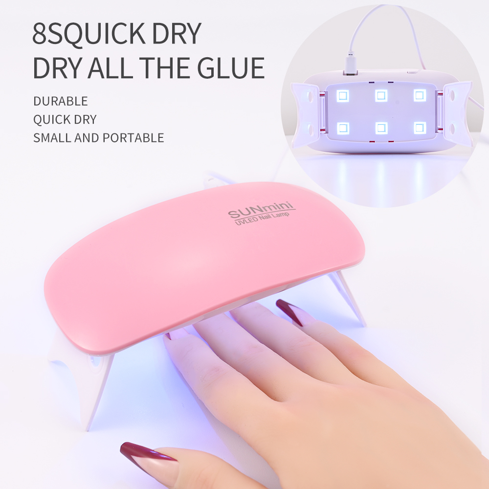 Best of 6W Mini Pink White Nail Dryer Machine Portable LED UV Manicure Lamp For Drying Polish Varnish Cured Manicure With USB Cable Reviews & Tips