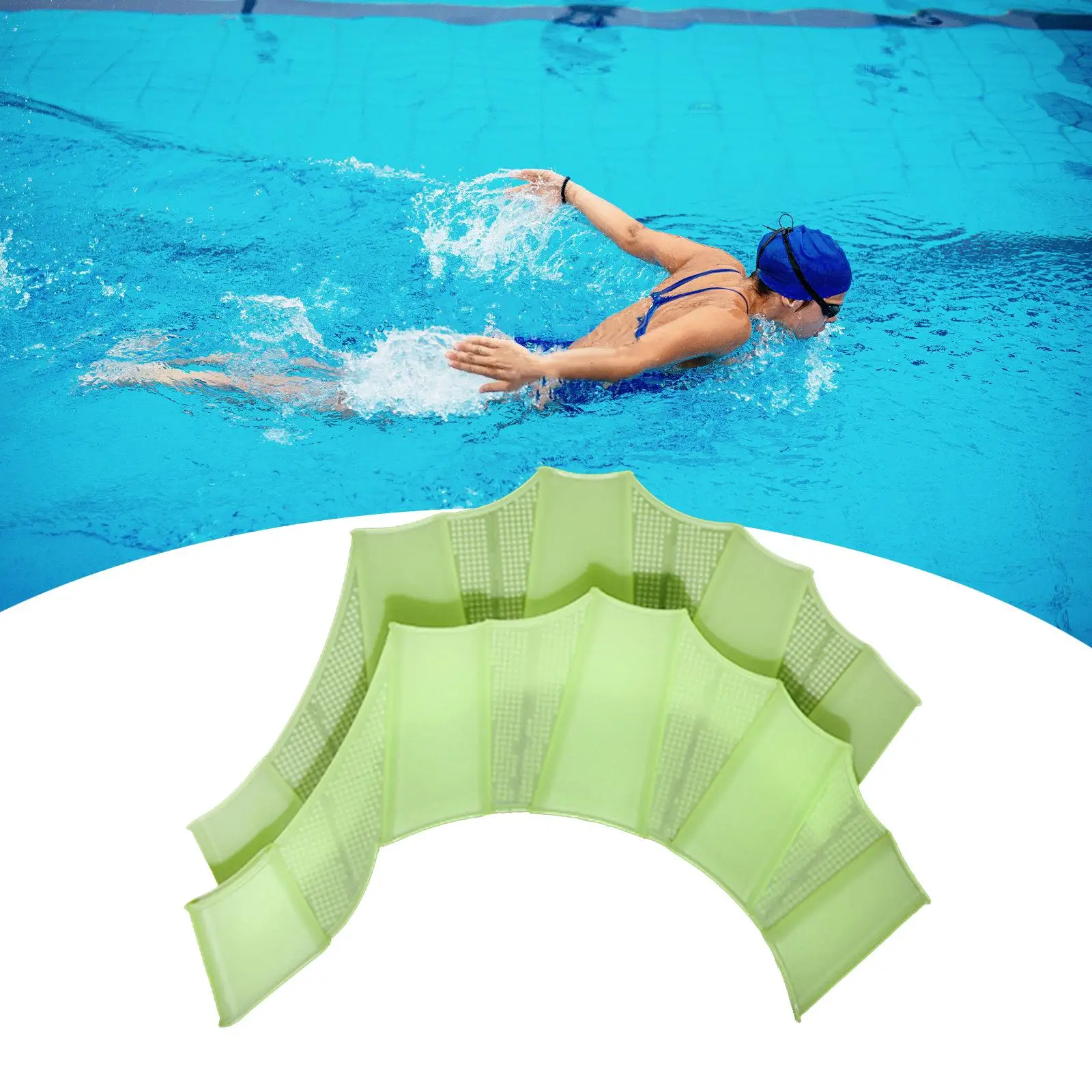 Swimming Hand Fins Swim Hand Paddles Webbed Flippers Webbed Swimming Gloves Swim Training Gloves for Water Exercise Snorkeling