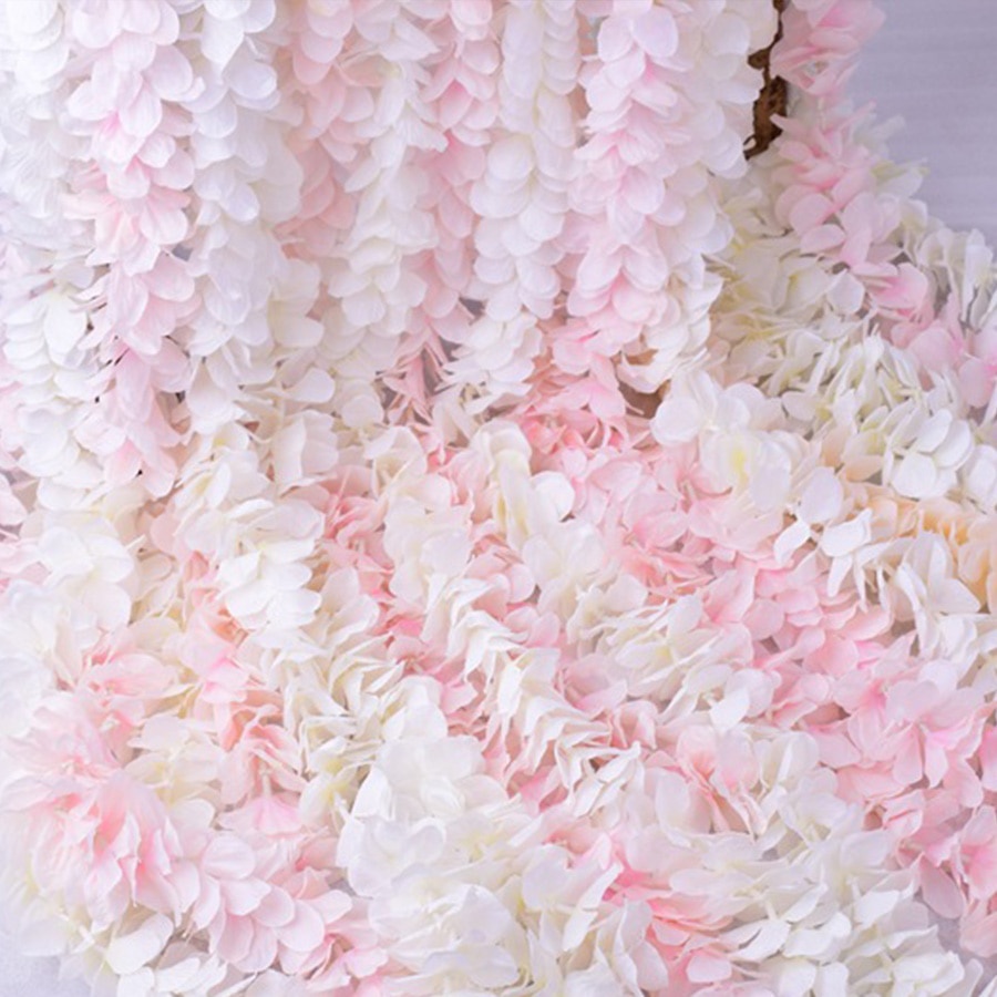 100 cm künstliche Kirschblüten-Ranken-Seidenblumen Sakura für Party, Hochzeit, Deckendekoration, gefälschte Girlande, Bogen, Efeu, Diy – Detail 8