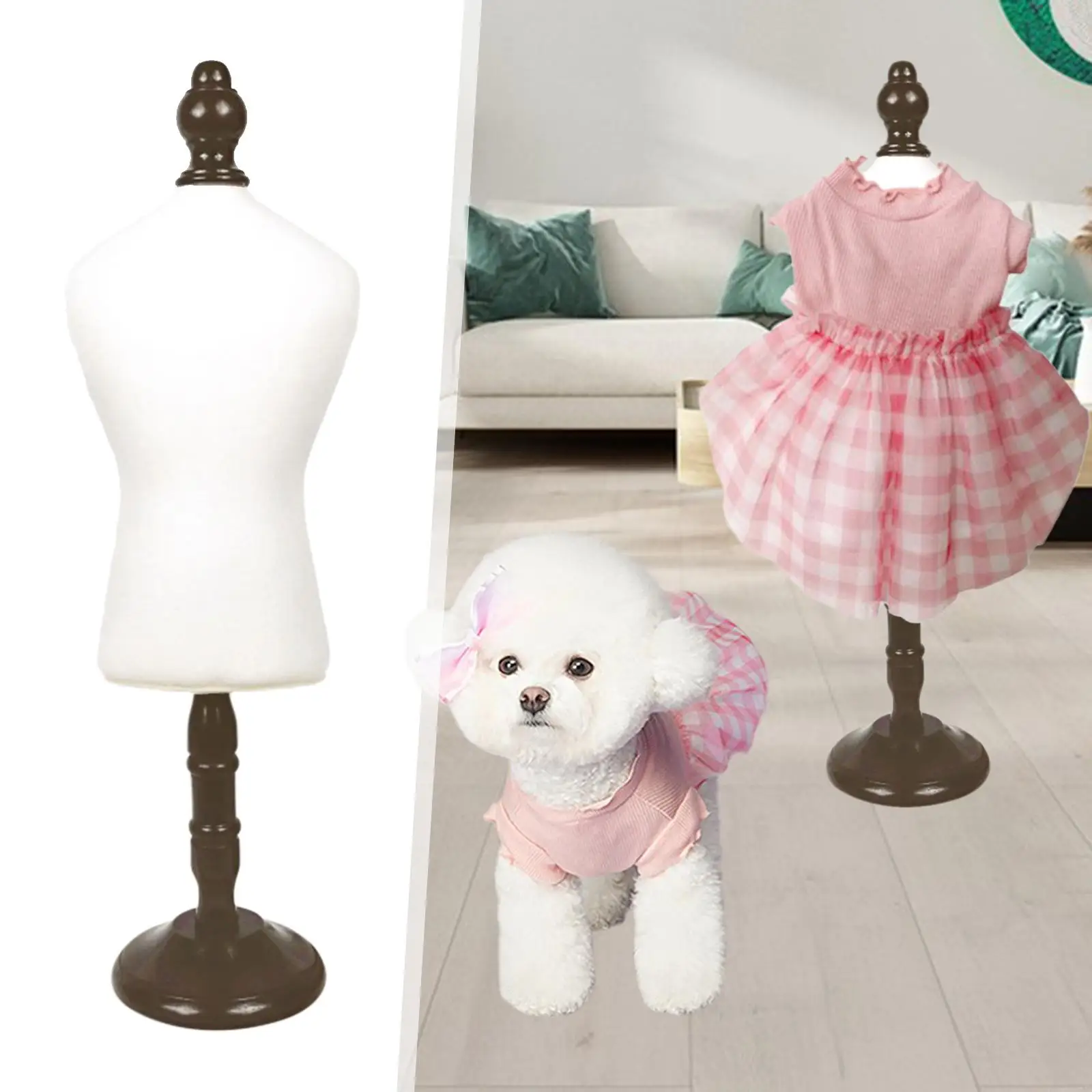 Dog Dress Form Mannequin Jewelry Chain Show Holder Doll Model Rack for Pet Supplies