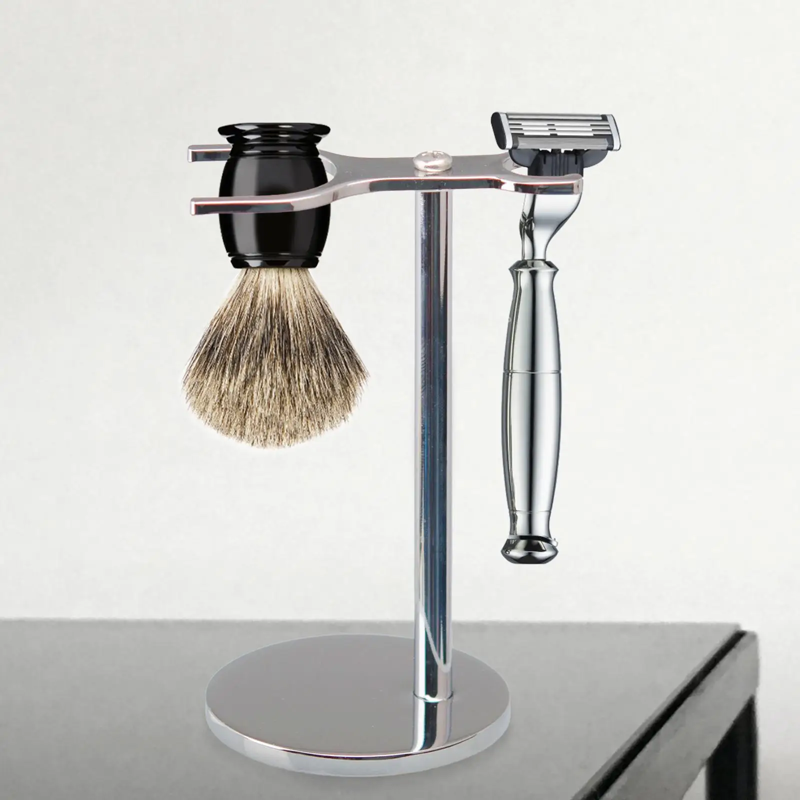 Shaving Brush Stand Holder Shaver Holder Deluxe Safety Razor and Shaving Brush Stand for Razor & Brush Bathroom Accessories