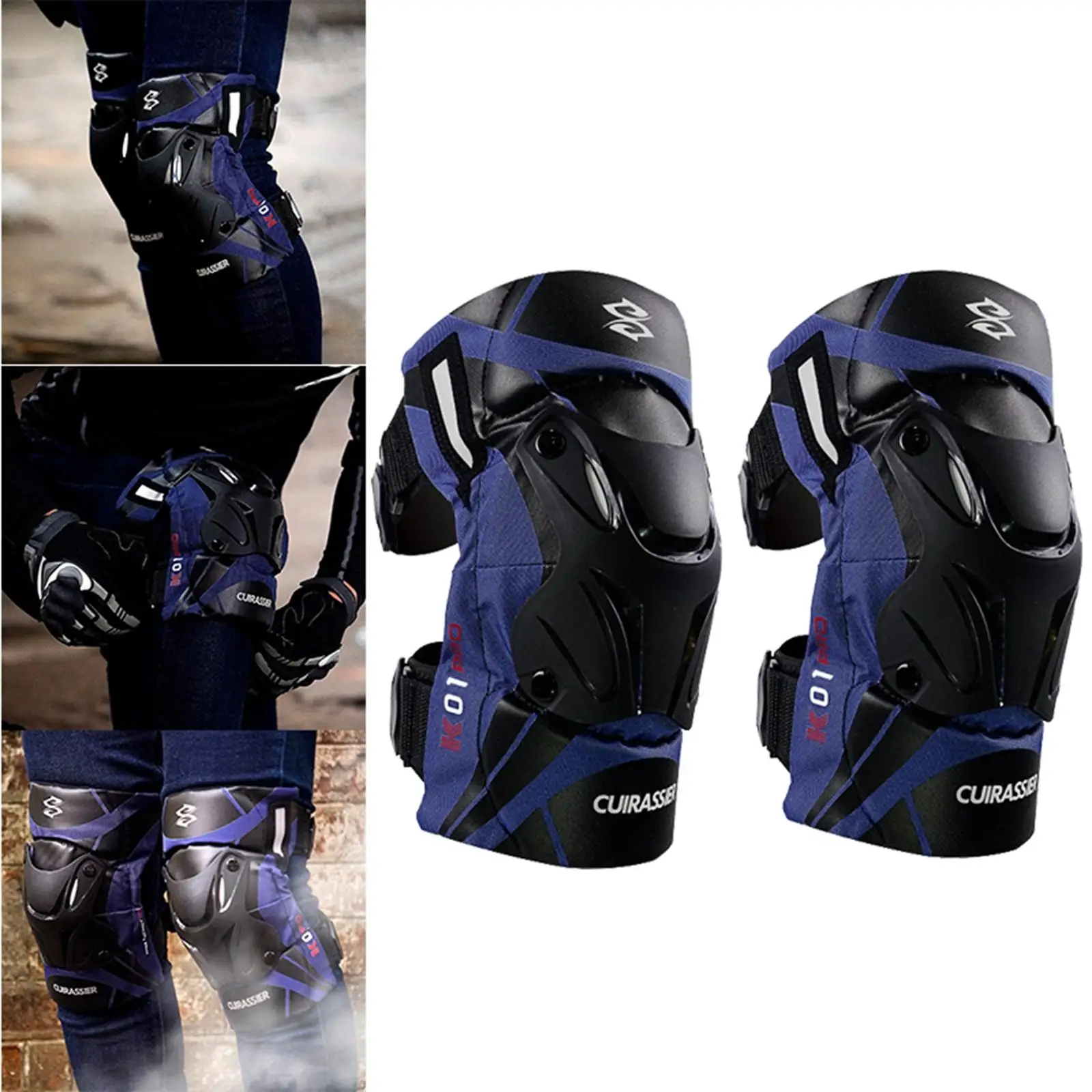 2x Motorcycle Knee Pads Guard for Motocross Racing Thermal Insulation