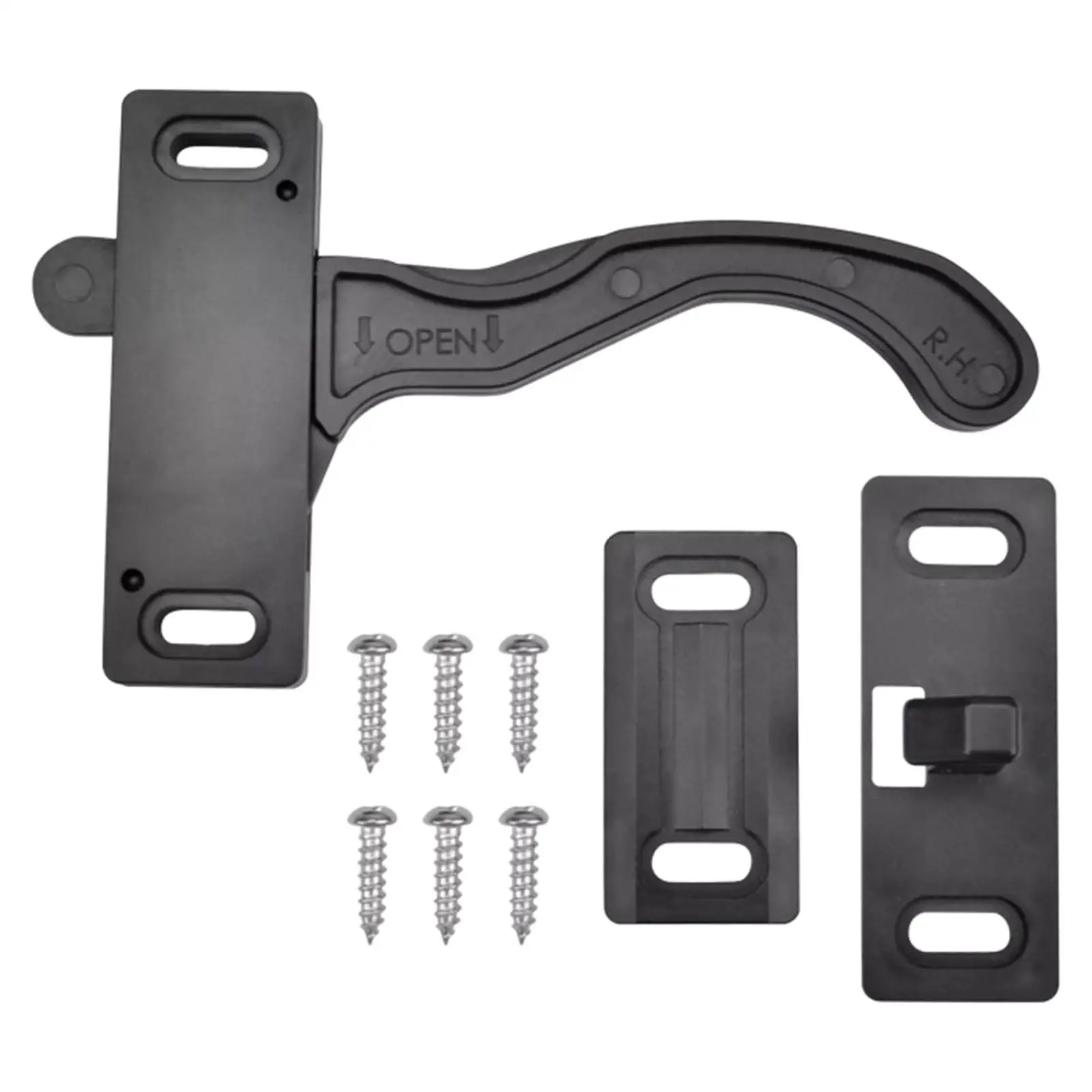 RV Screen Door Latch Right Hand, Durable for RV Travel Trailer with Screws Replacement Handle