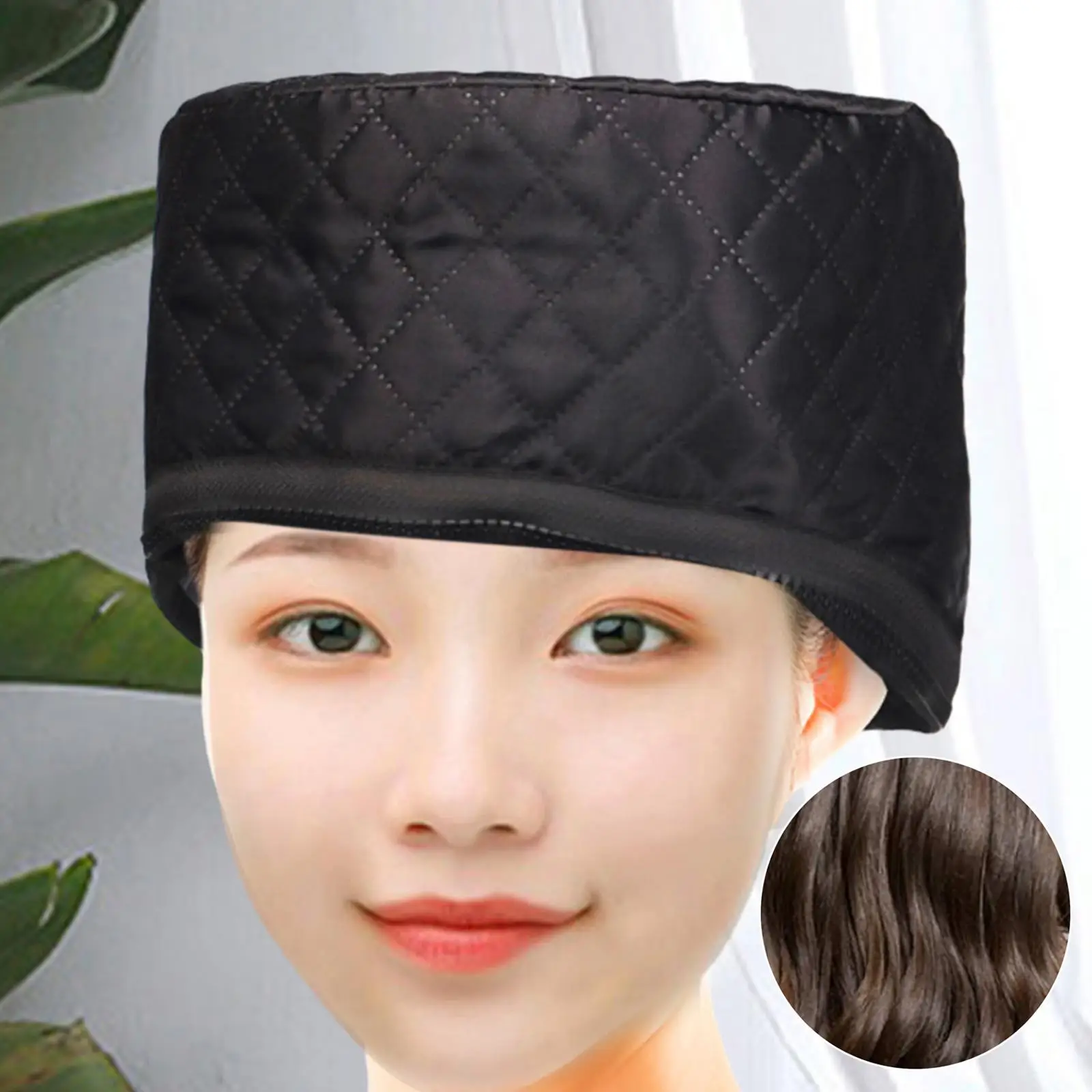 Heat Cap Adjustable Reusable Portable Thermal Cap for Hair Hair Steamer Cap for Hair Dyeing Barbershop Oil Baking Home Use Salon