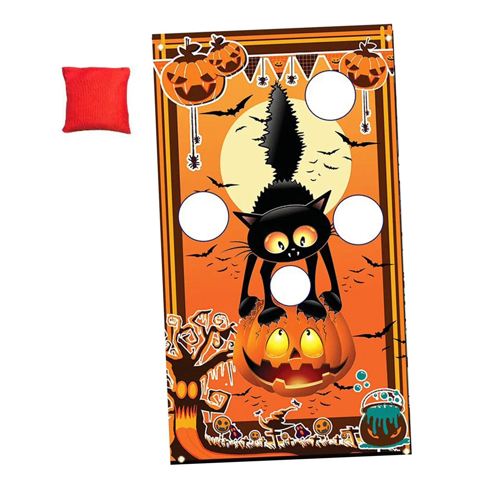 Halloween Toss Game with Haning Rope Reusable Party Games for Camping Outdoor