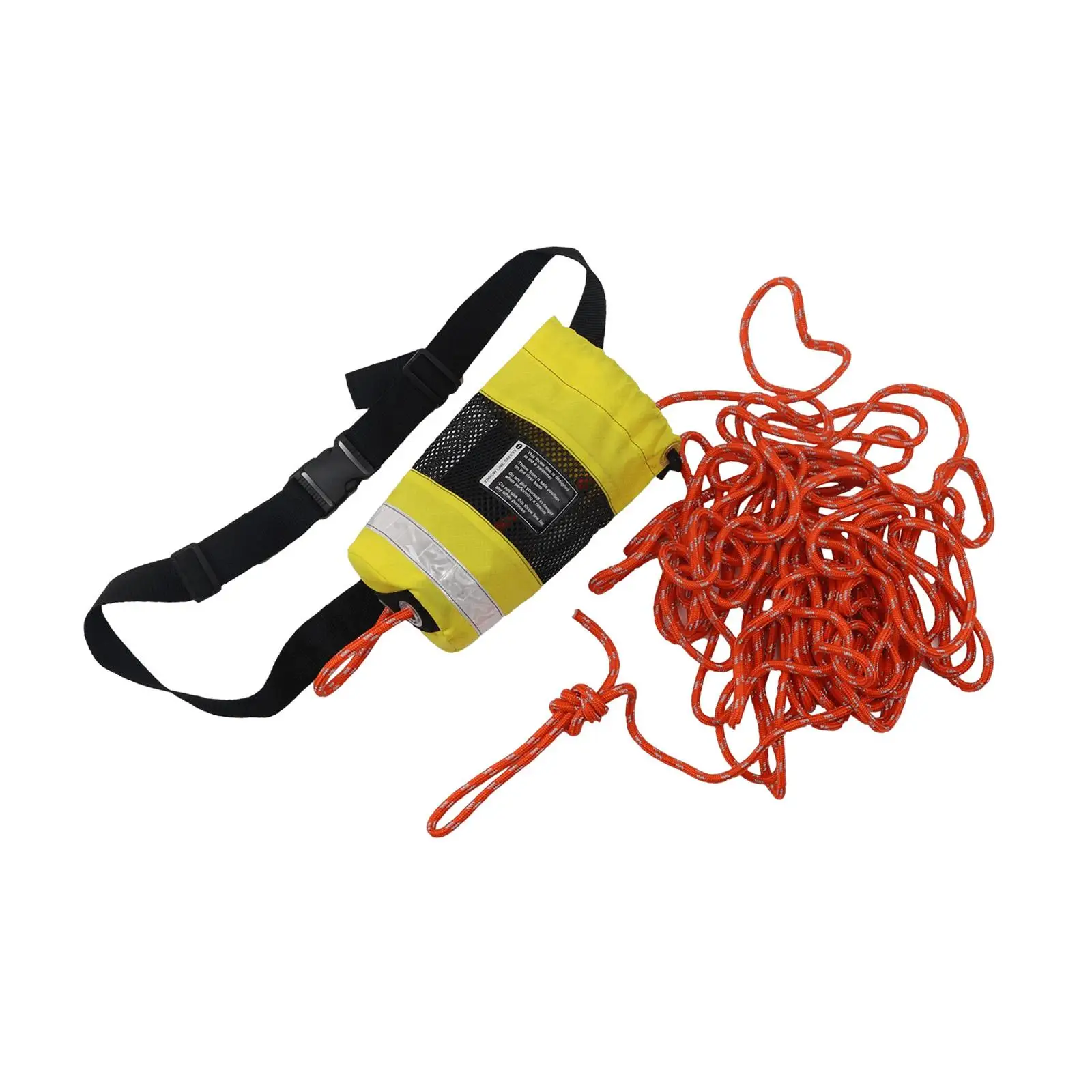 Portable Rope Throw Bag High Visibility Floating Throwing Line 21M for Swimming, Canoe Ice Fishing, Buoyant Dinghy, Accessories