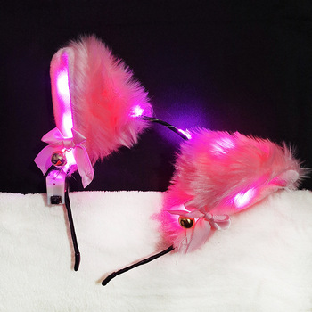 LED Faux Fur Cat Ears Headband 21
