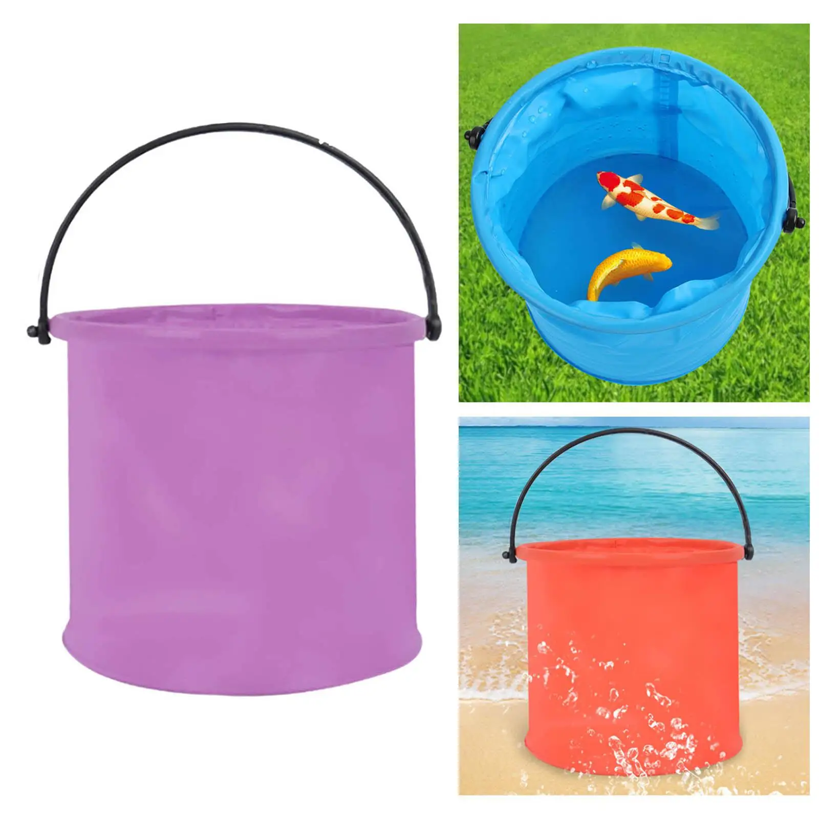 Collapsible Bucket Portable Space Saving Waterpot Wash Basin Folding Bucket for Car Washing Fishing Travelling Camping Hiking