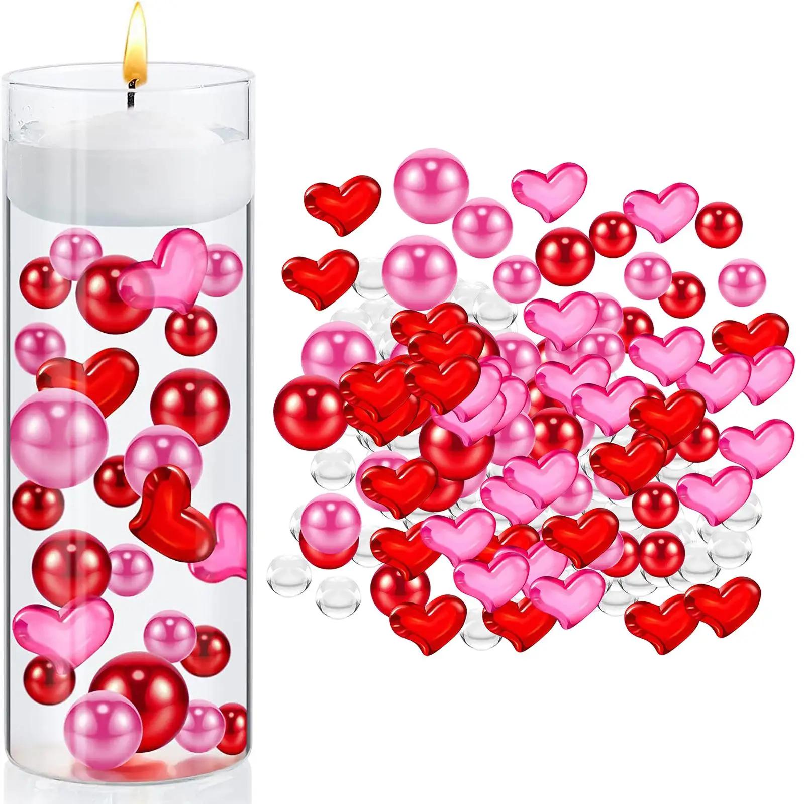 Vase Filler Decoration Multicolor Ornament Jelly Bead for Floral Arrangement Valentine`S Day Wedding Centerpiece Party