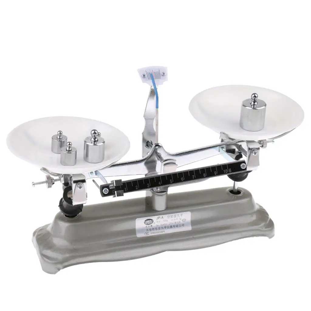 500 Gram Table Balance Scale with Weights 10g, 20g, 50g,100g,  Physics Teaching Tool Lab Supplies