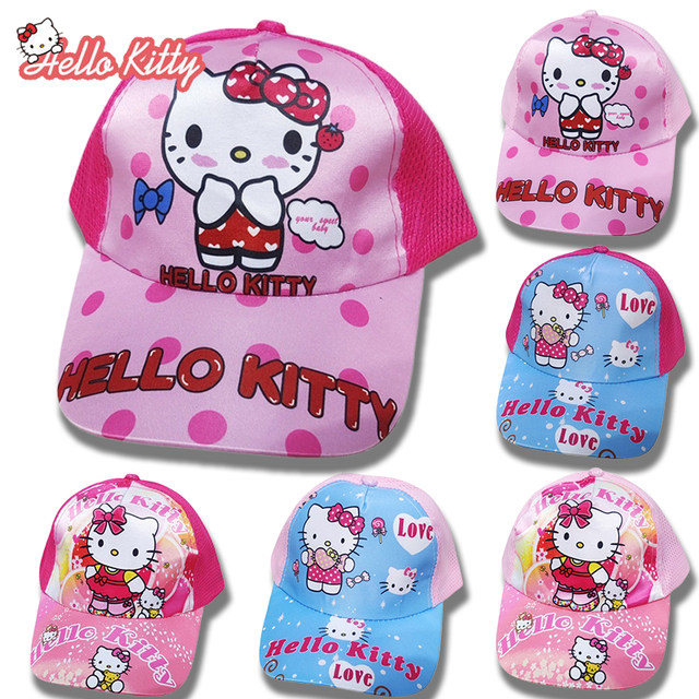 Anime Hello Kitty Baseball Cap Kids Hip Hop Hat Kawaii Summer