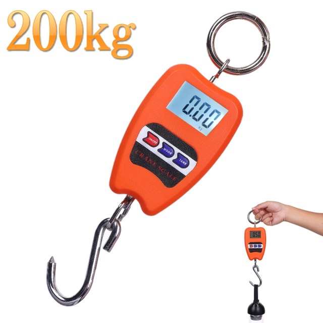 Crane Scale 200kg/300kg Weighing Digital Industrial Hanging Scale  200kg/441lb Heavy Duty Hanging Hook Scales Stainless Steel