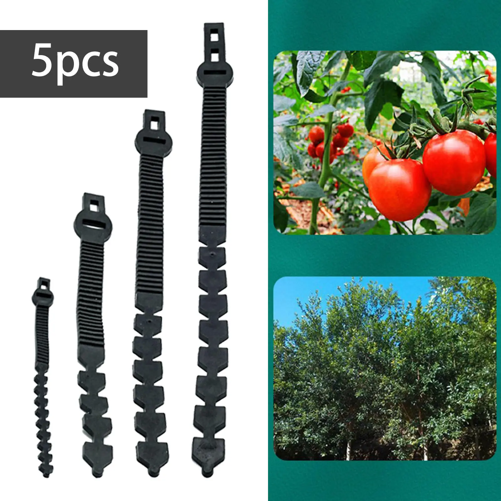 5x Adjustable Interlock Garden Tree Ties Locking Strap Tree Ties Straps Supports for Outdoor Tree Plant Support Garden