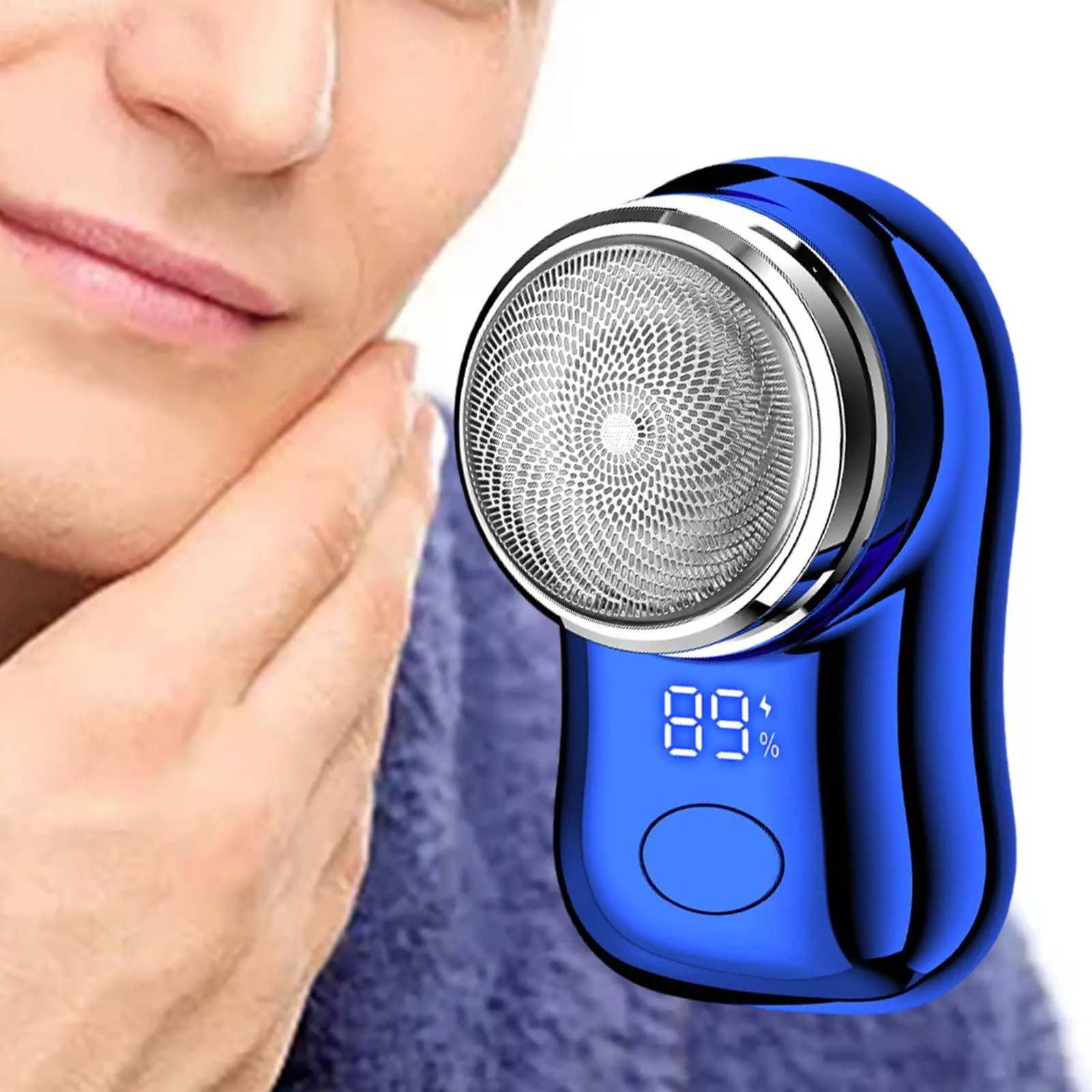 Electric Mini Shaver Hair Remover Trimmer Easy to Use Detachable Washable Head Electric Razor Beard Trimmer for Office