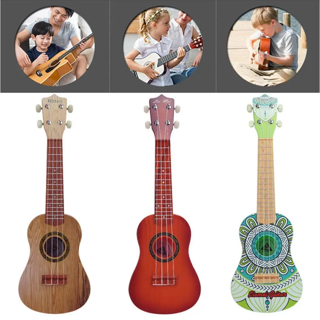 22`` 4 String Beginners Ukulele Guitar Instruments Toy with Strap Music & Art Development Kids Activity