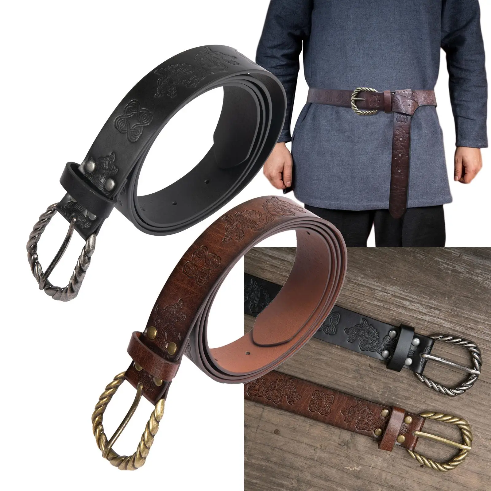 Fashion Viking Belt Knight Belt Costume Gift Waist Strap Parties for Men