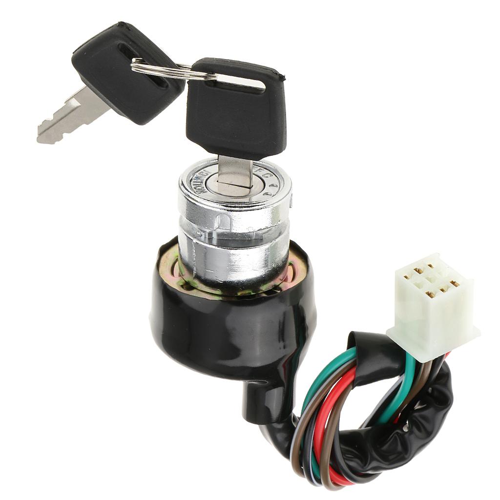 Ignition Switch 6 Wire 3 Position for Motorcycle Scooter Quad Bike Go-Kart universal 6 wire motorcycle ignition switch