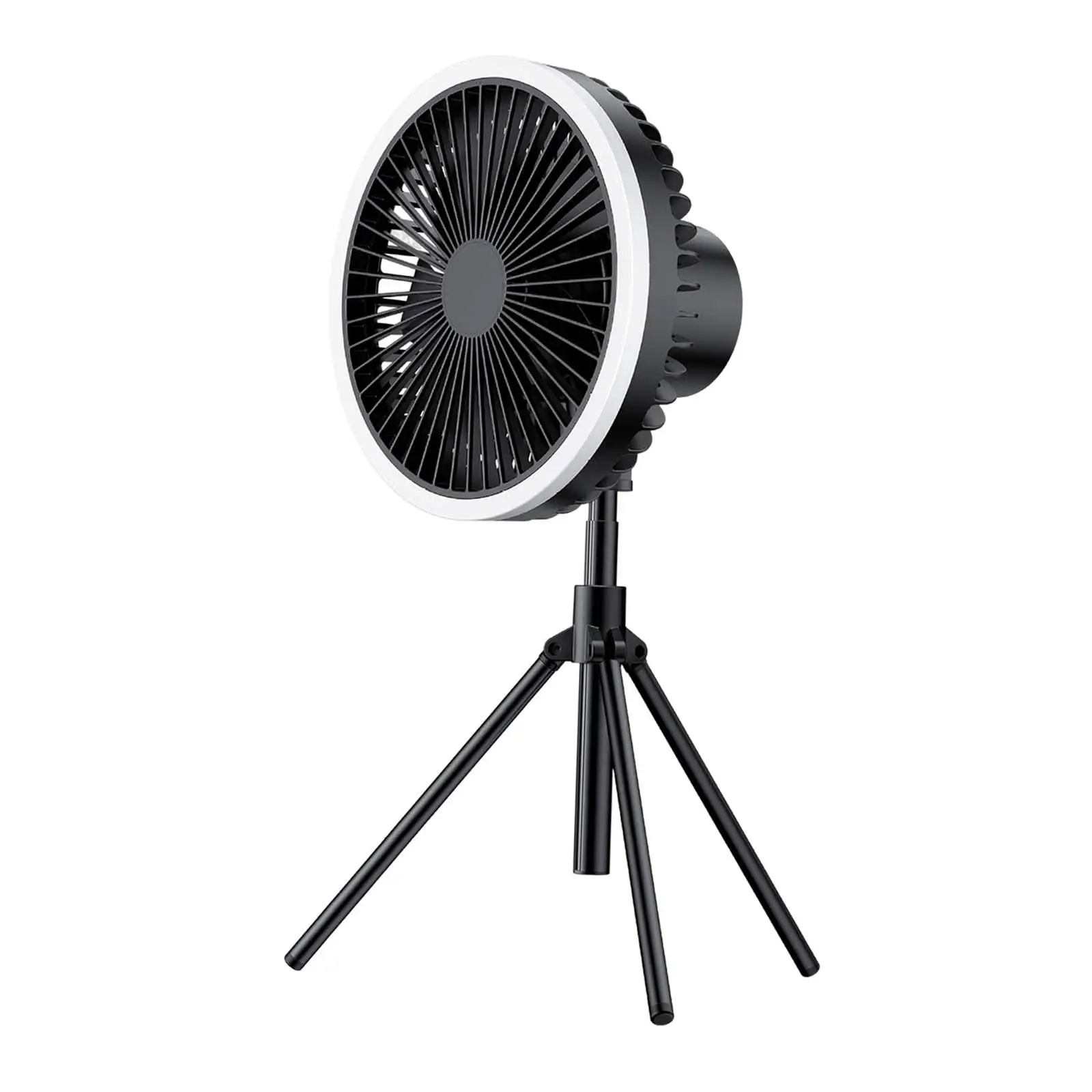 Camping Fan 4 Speeds with Hanging Hook Tripod Fan for Camping Travel Picnic