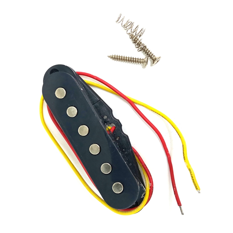 Strat Style E-Gitarren-Tonabnehmer-Set, Single-Coil-Tonabnehmer geladen, hoch ohne Tonabnehmer, Ersatz passend für 6-saitige Gitarre – Detail 9