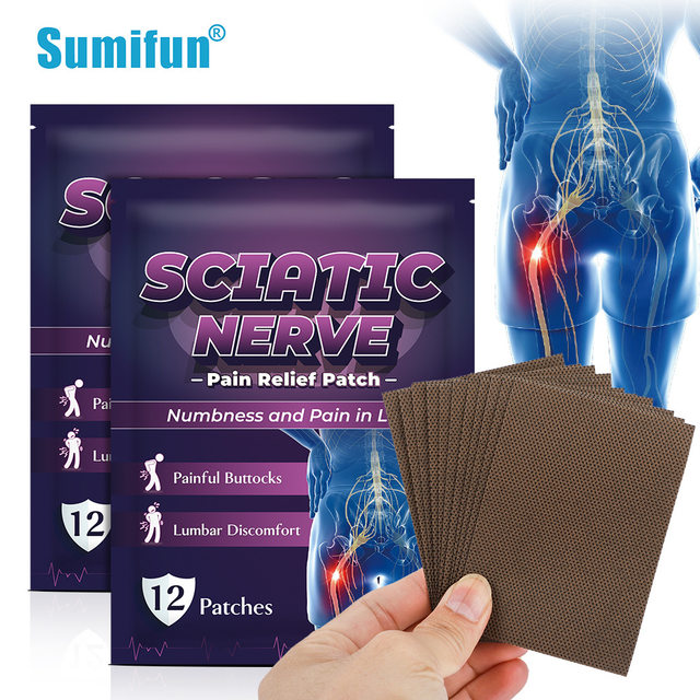 12pcs Sciatic Nerve Pain Relief Stickers Fast Acting Long Lasting