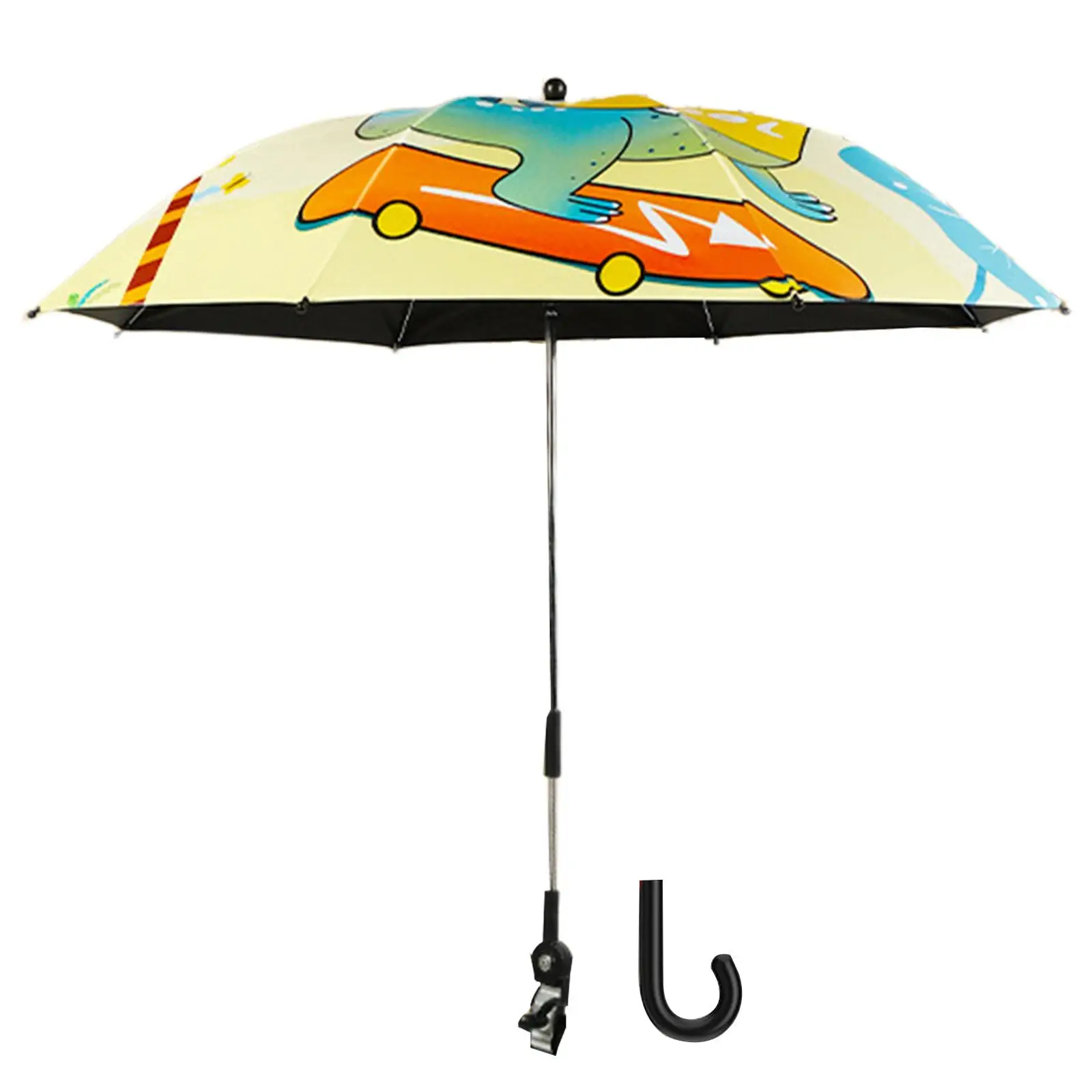 Baby Parasol Umbrella 85cm with Clamp Pram Parasol Clip on Stroller Umbrella for Pushchair Stroller Bike Beach Chairs