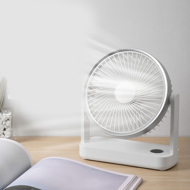 Desktop Fan Digital Display Usb Small Fan Rechargeable Long