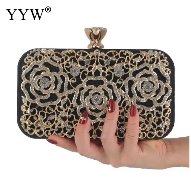 Black and Silver Leather Clutch 33322