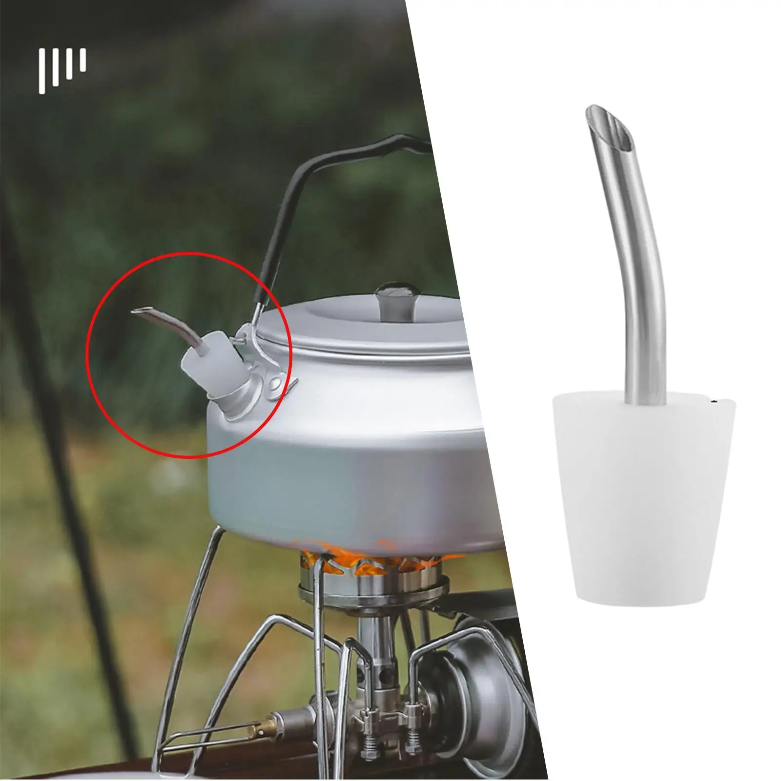 Portable Outdoor Kettle Spout Extension Thin Tube Conversion Water Nozzle Conversion Fitting Durable Coffee Pot Mouths for Home