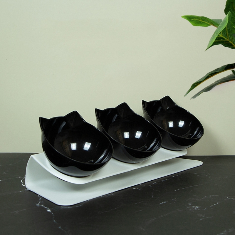 Title 4, Cat Dog Feeding Dish Bowl 15° Tilted Food Drink...