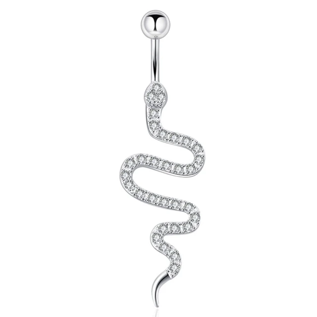 Jewseen Snake Belly Button Ring