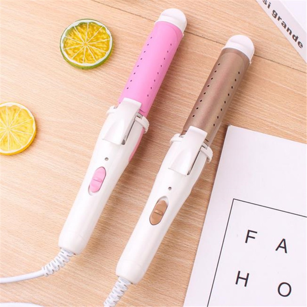 Title 14, Multifunction 3 In 1 Gold Ceramic Hair Curler H...