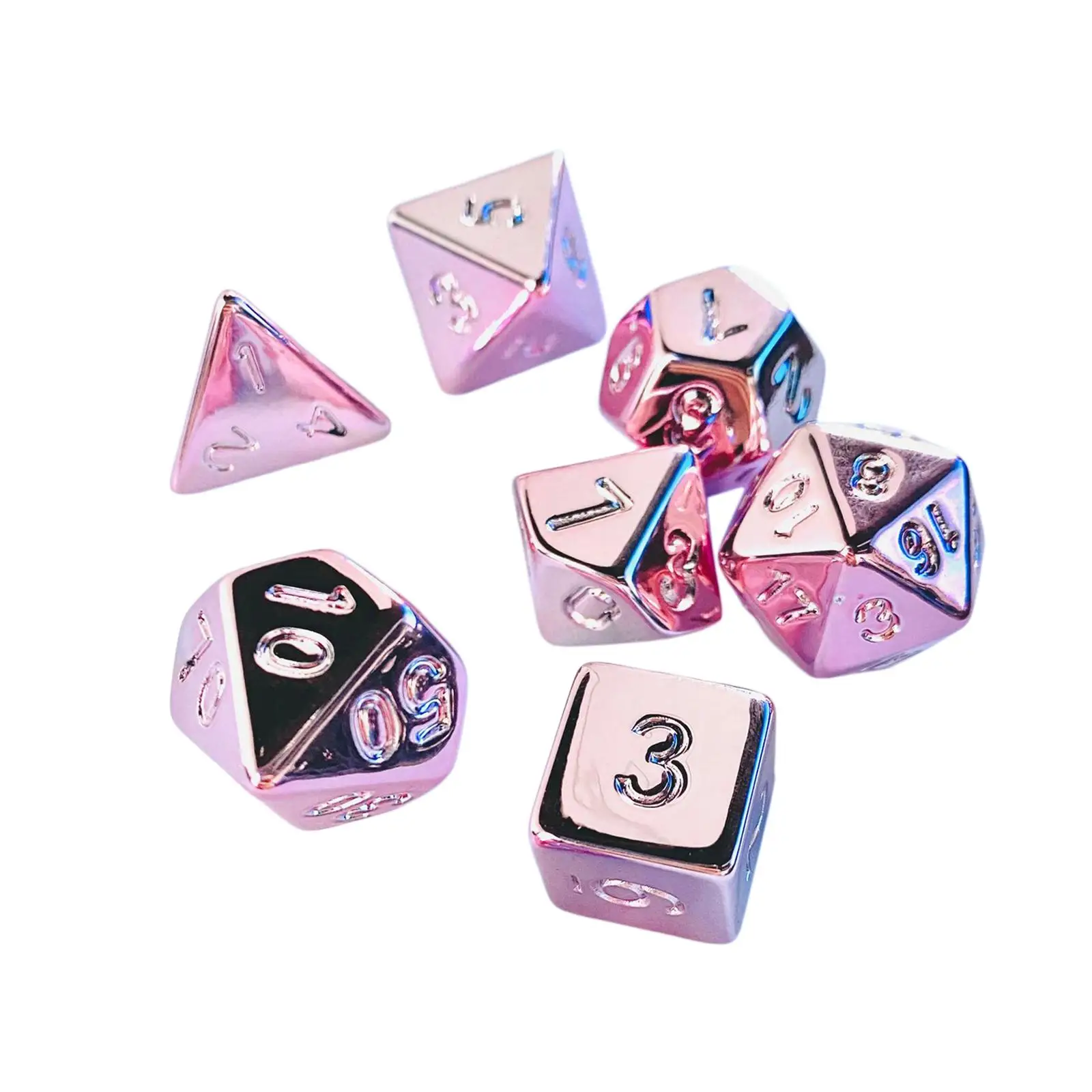 7x Polyhedral Dices Set D4 D8 D10 D12 D20 Party Favors Acrylic Dices for Table Game Board Game Card Game Role Playing Game