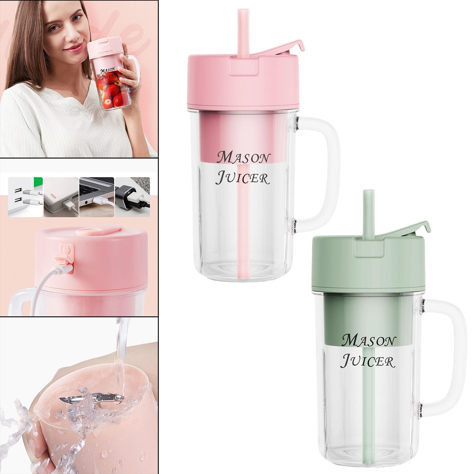 Portable Blender 500ml with 6 Blades BPA Free Personal Size Blender USB Juicer Cup for Baby Food School Office