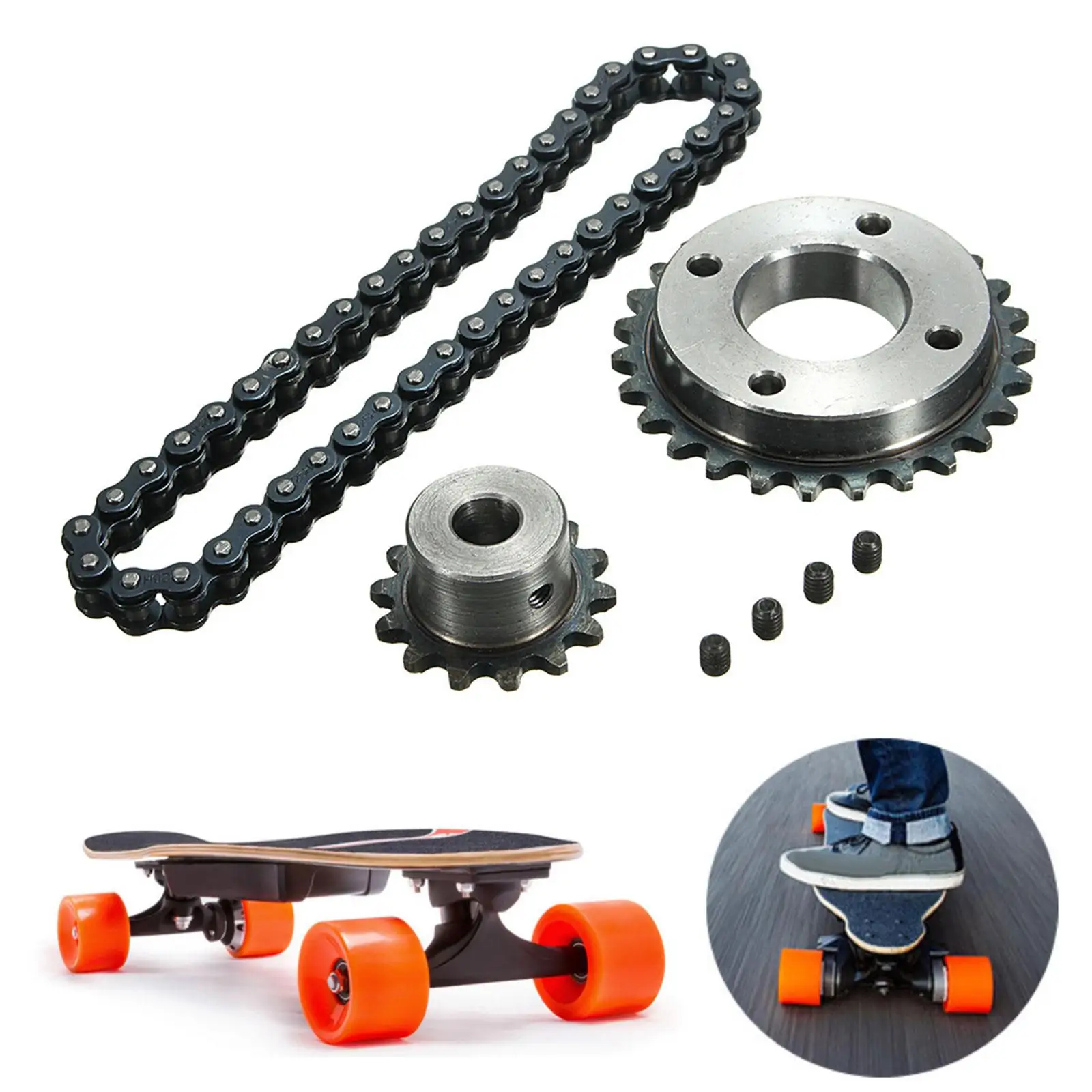  Sprocket Chain Wheel Repalcement Part Longboard DIY  Compatible