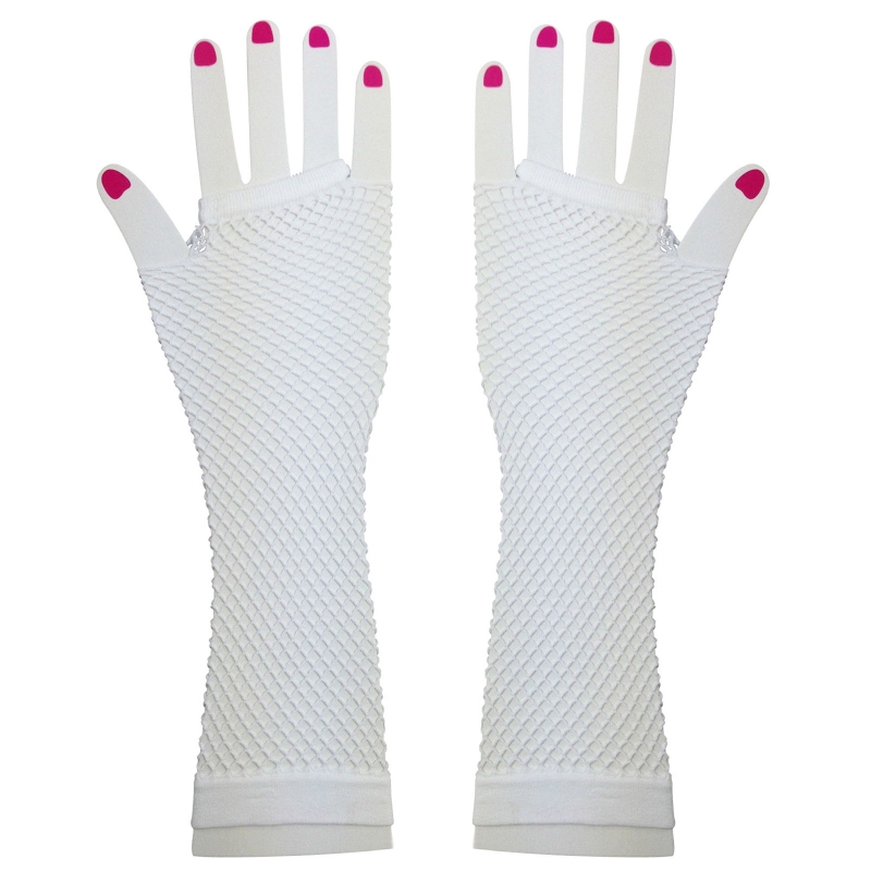 1 paar 80s 90s Kurze Hand Handschuhe Kurze Handschuhe Punk Neon Finger Handschuhe Phantasie Kleid Zubehör für kostüm Party DXAA – Detail 4