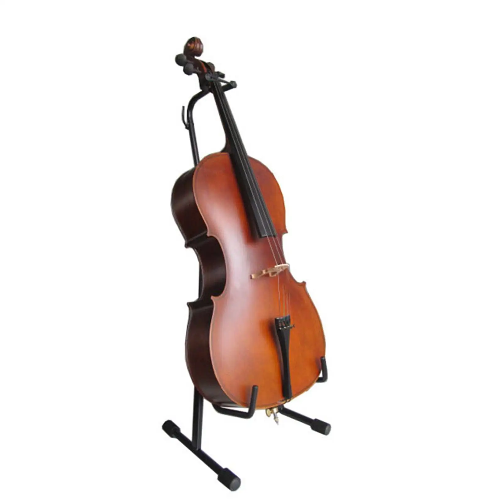 Metal Cello Display Stand with Hook Foldable Durable Accessory Sturdy Silicone