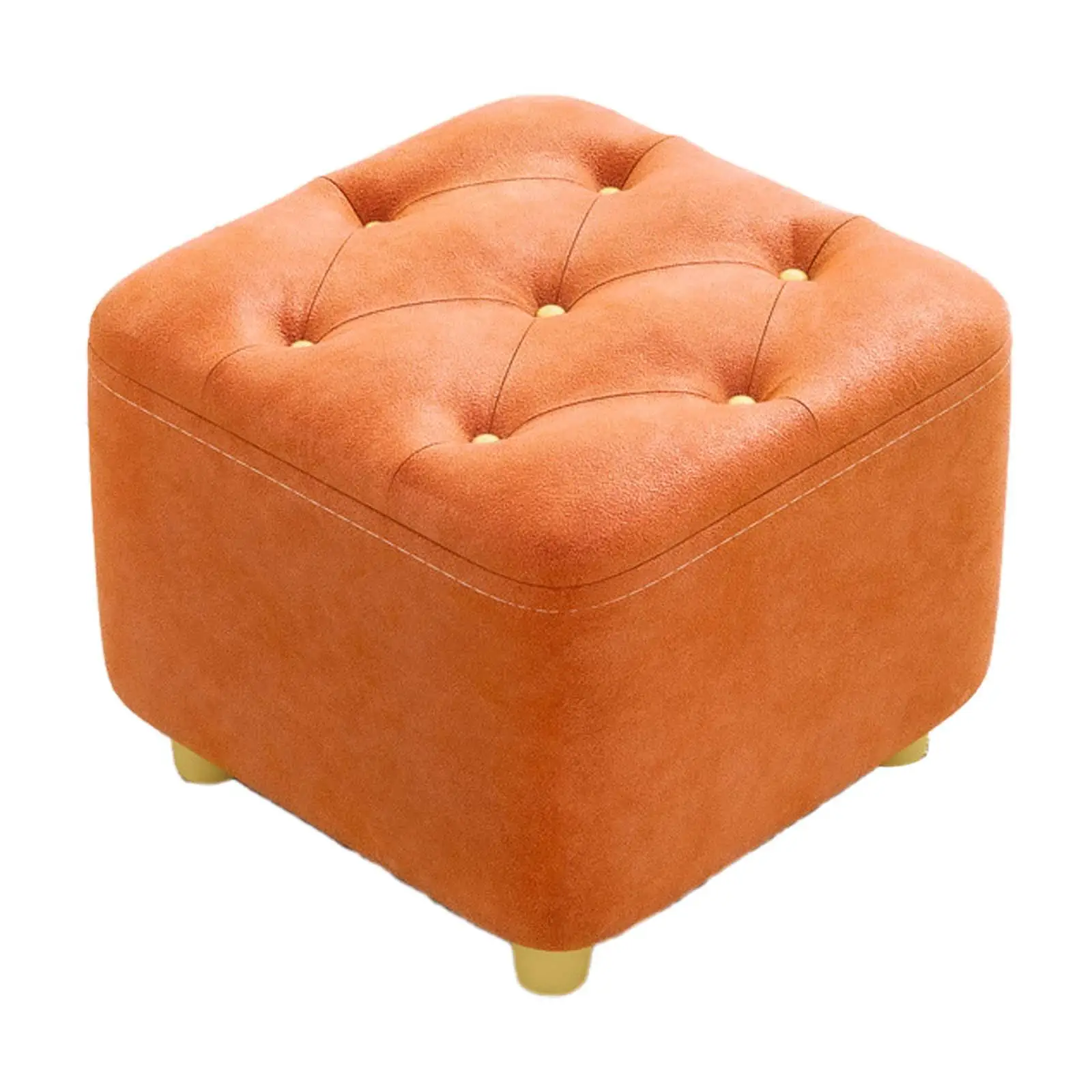 Square Footstool Stylish Anti Slip Padded Seat Step Stool Furniture Foot Stool for Couch Nursery Dressing Room Office Apartment