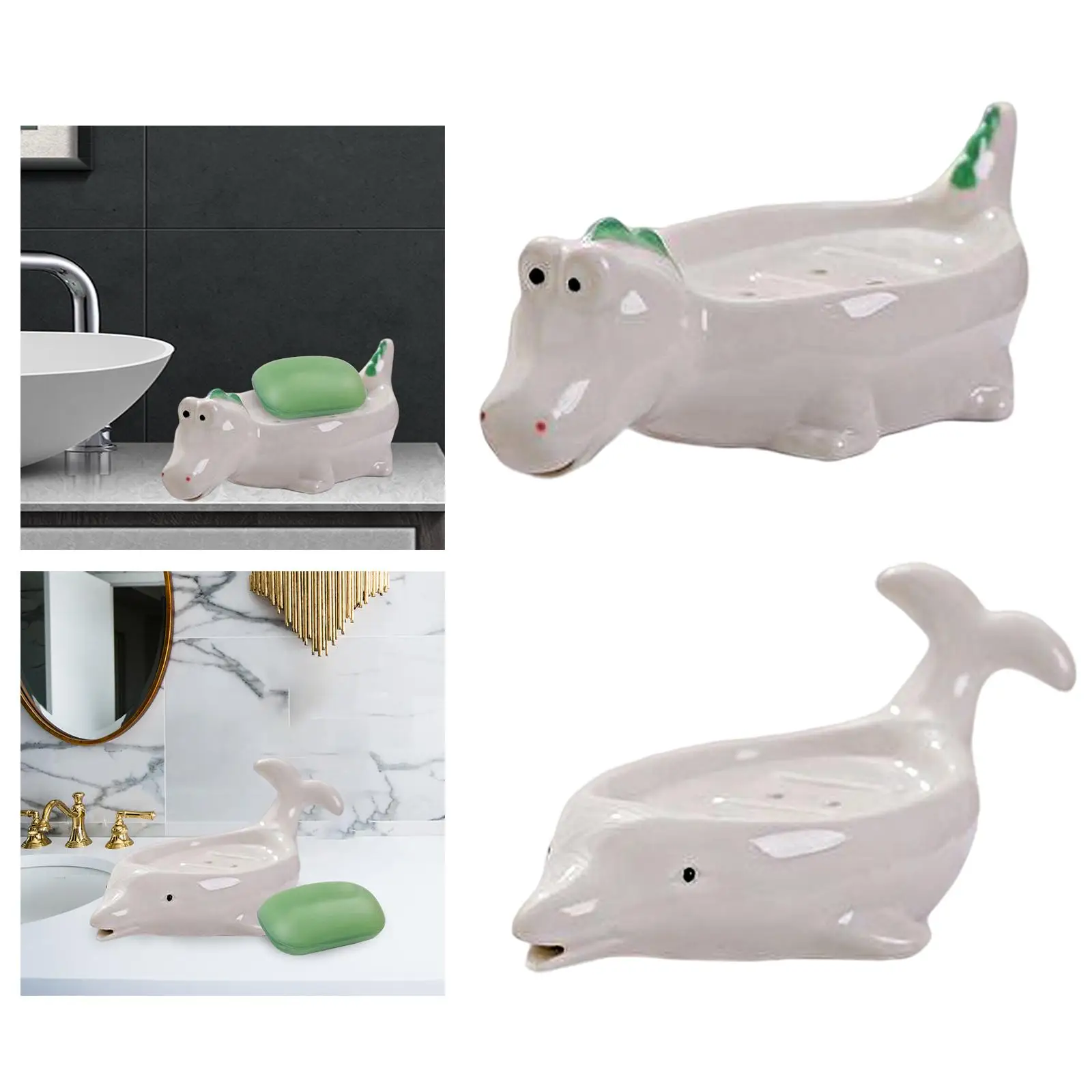 Animal Shaped Soap Dish, Soap Tray for Toilet Kitchen Bathroom Shower Decoration