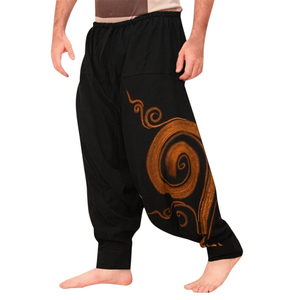 mens jogging bottoms Yoga Overalls Ethnic Loose Casual Pants Sport Men's Drawstring Trouser Printed Men's pants Men's trousers Sweatpants sports pants