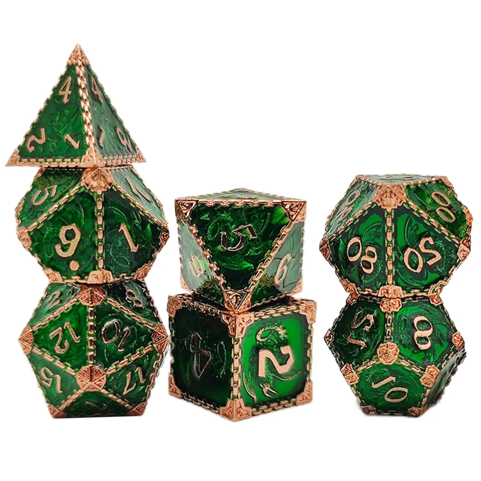 7Pcs Polyhedral   RPG Dices Family Games Multi-Sided for DND Adults
