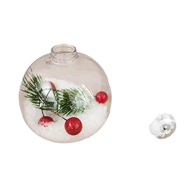 Christmas Decoration Ball Clear Plastic Ornaments Tree Fillable Fake Bubbles  Balls Domes Crafts Glass Hanging Planter - AliExpress