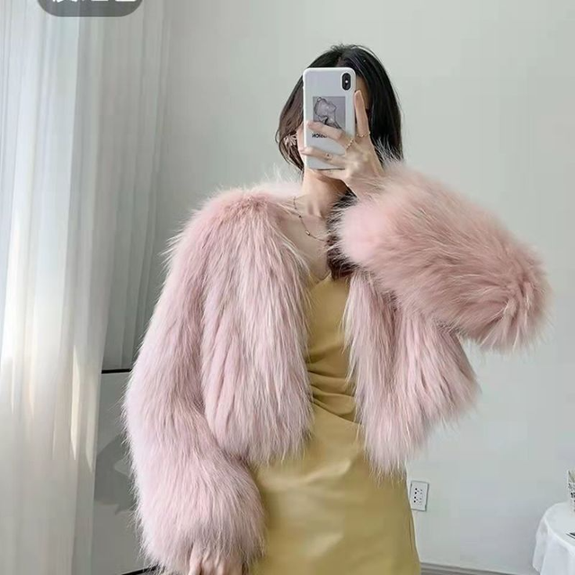 Hotsell Pink Vintage Faux Fur Jacket